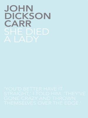 cover image of She Died a Lady